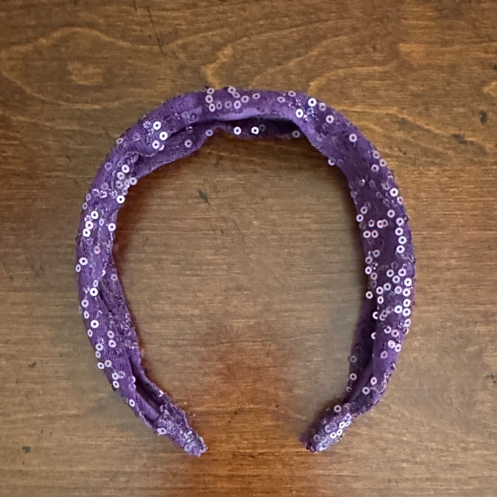 Women's Purple Sequin Headband EUC